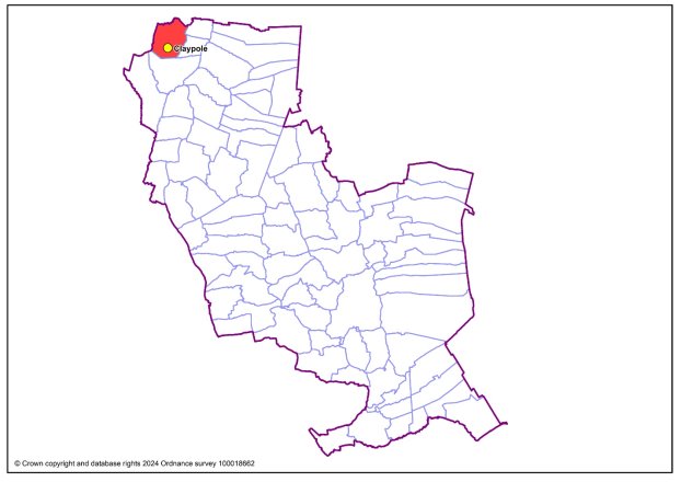 A map showing the boundary of Claythorpe