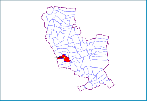 A map showing the boundary of Colsterworth