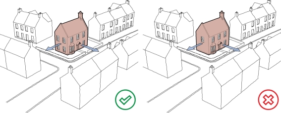 Fig 6.5: Corner homes must include at least two windows on all street-facing elevations