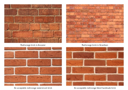 Fig 7.10: Permitted red/orange brick palette