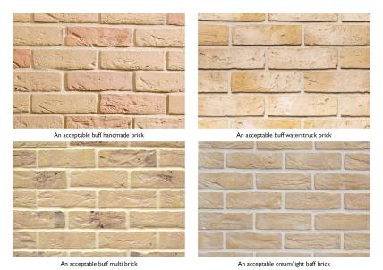 Fig 7.11: Permitted buff and cream brick palette