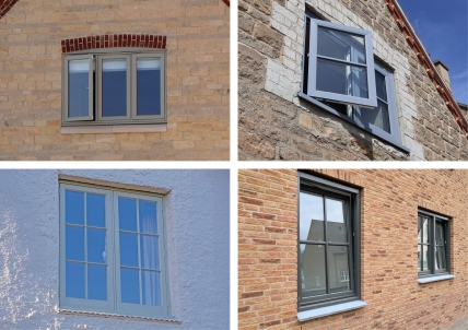 Fig 7.21: Examples of acceptable casement windows with flush construction