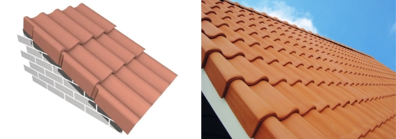 Fig 7.24: Examples of concrete and clay tile cloaked verges