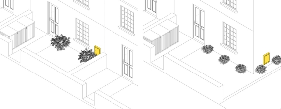 Fig 7.25: Appropriate locations for meter boxes